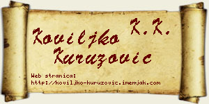 Koviljko Kuruzović vizit kartica